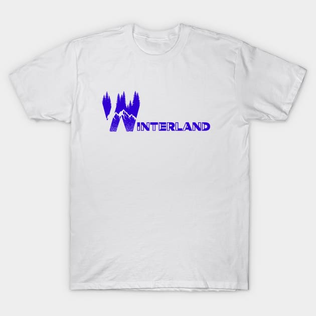 Winterland, Winter Sports, Rocky Mountains, Hiking T-Shirt, Trekking T-Shirt, Winter Season T-Shirt by Style Conscious